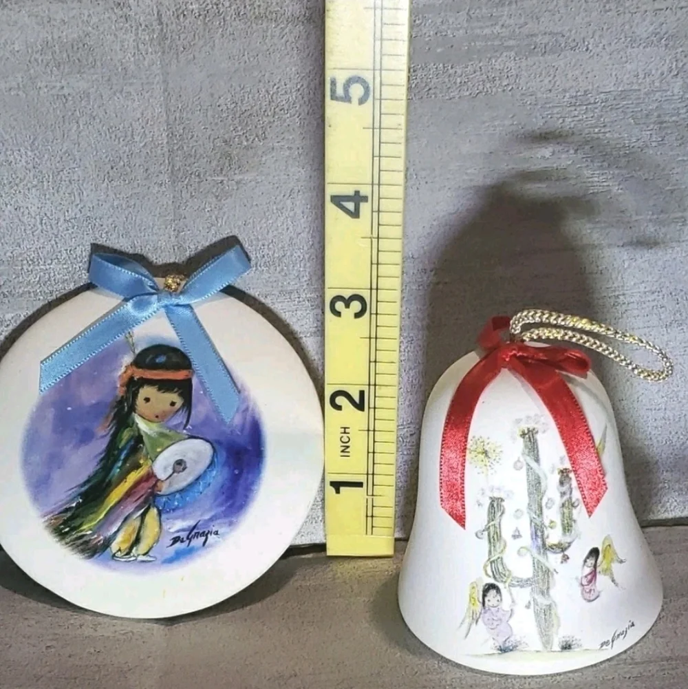 DeGrazia Ornament Lot Of 3 Christmas Native American Signed